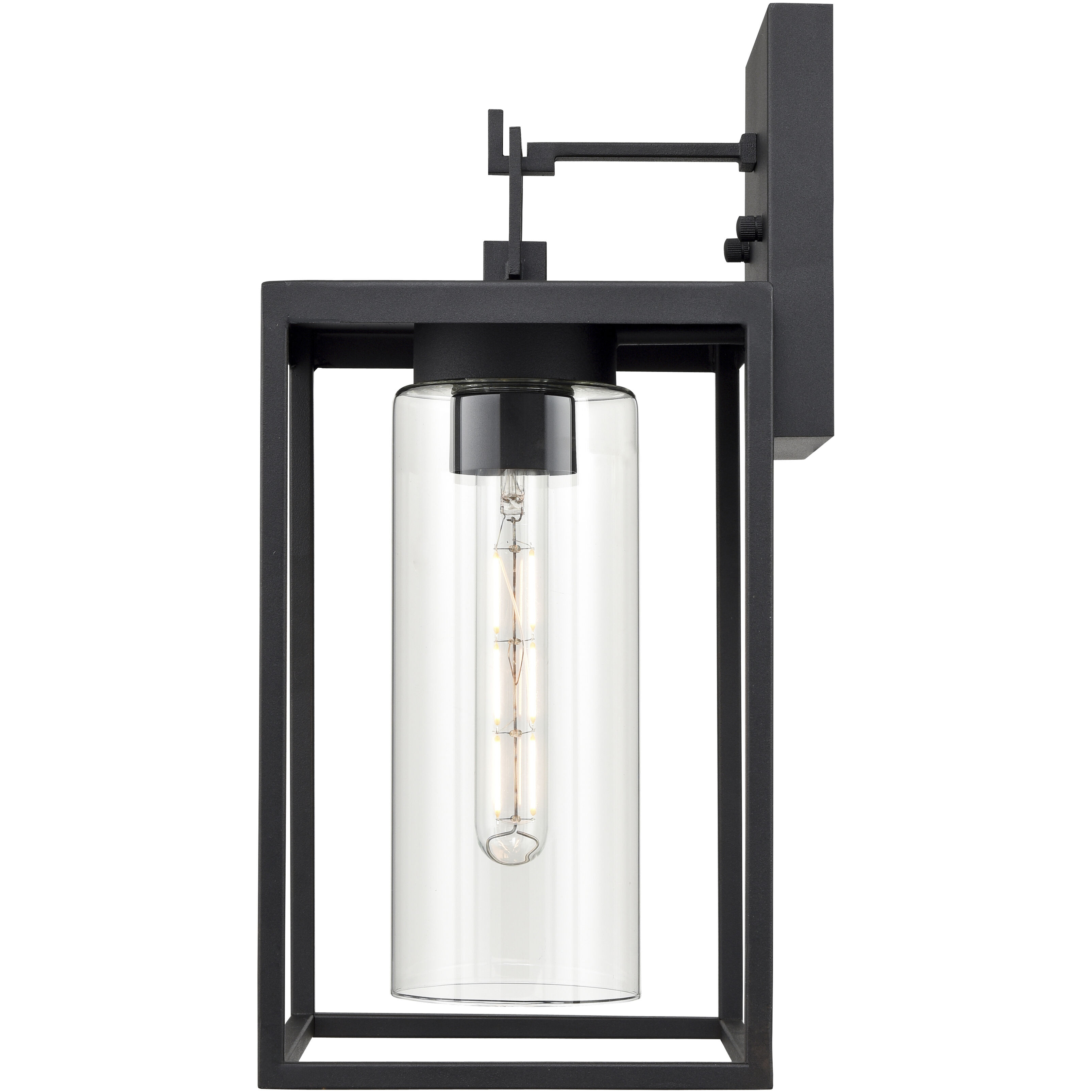 Ellway 1 Light 16 inch Textured Black Outdoor Wall Sconce